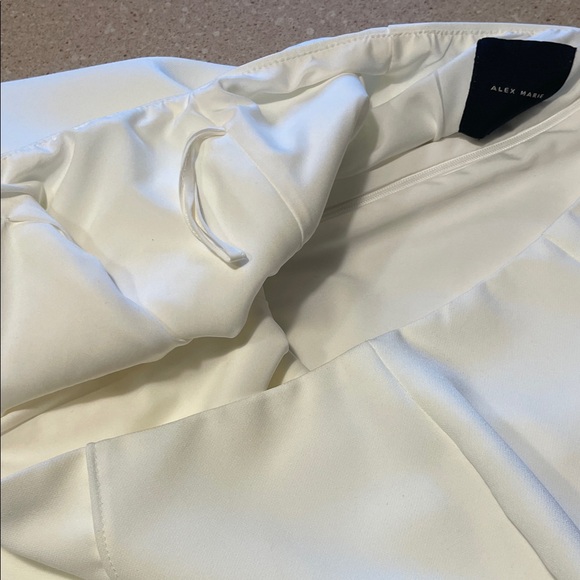 Alex Marie Elegant Ivory Wide Leg Pants - Picture 3 of 10